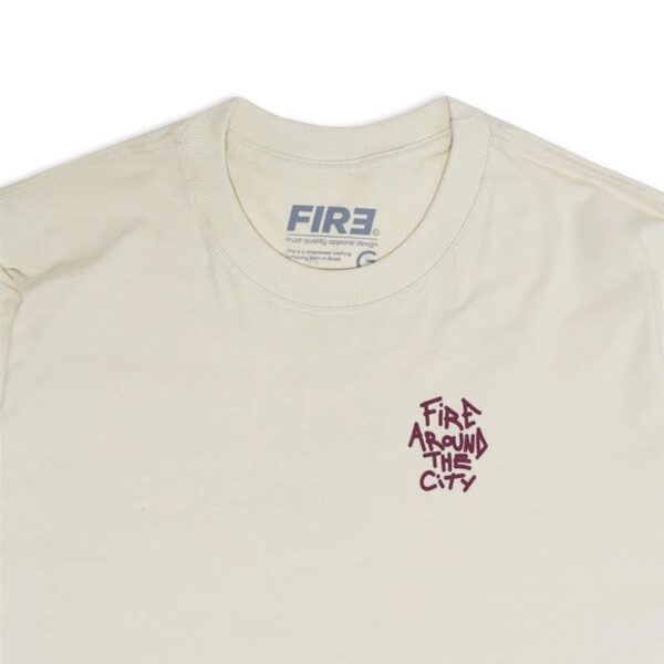 Camiseta Básica Fire 'Jornal' Around The City (Bege)-9