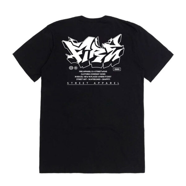 Camiseta Básica Fire Street Apparel 020 (Preto)8