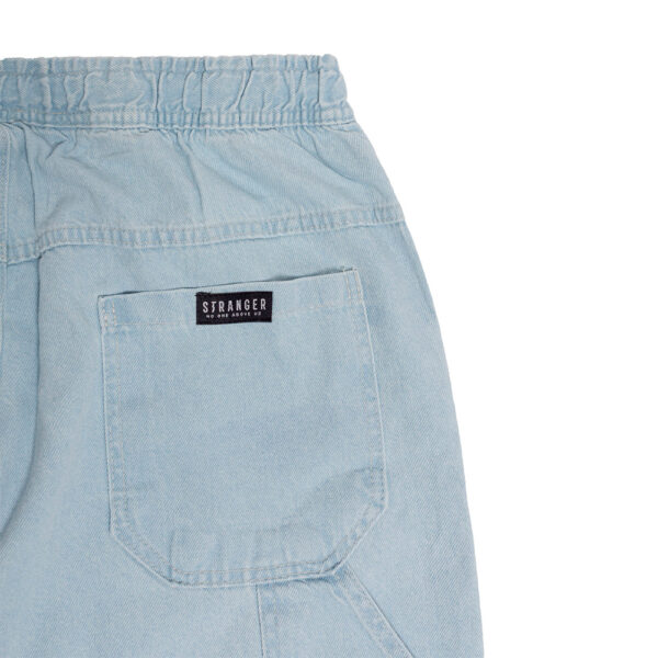 Calça Carpinteiro Jeans Reta Stranger Azul Claro