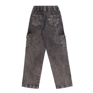 Calça Jeans Cargo Reta Stranger Estonada
