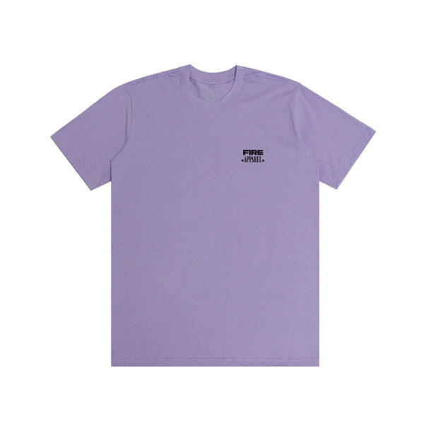 Camiseta Basica Fire Stencil Spray Lilas