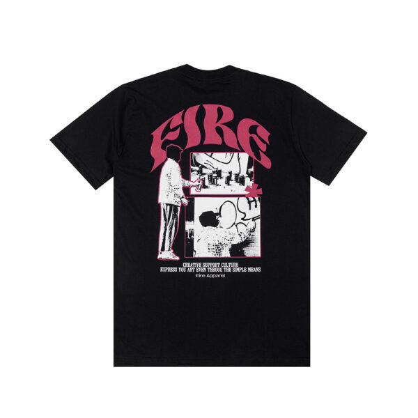 Camiseta Basica Fire Street Masked Graff Preto