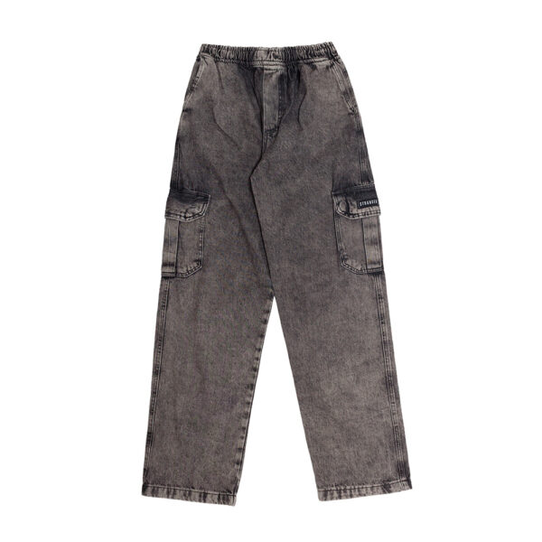Calça Jeans Cargo Reta Stranger Estonada - Imagem 1