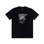 Camiseta Stranger The Face Preta Masculina Estampada Streetwear