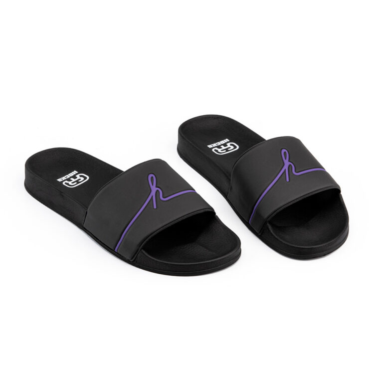 Chinelo Slide Hocks Filigrama Purple em vista lateral