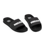 Chinelo Slide Hocks Preto com sola de borracha e design todo preto