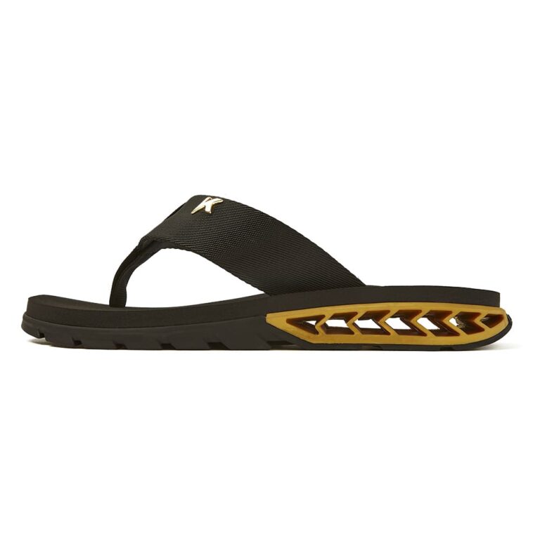 Chinelo Kenner Rakka Preto e Dourado original