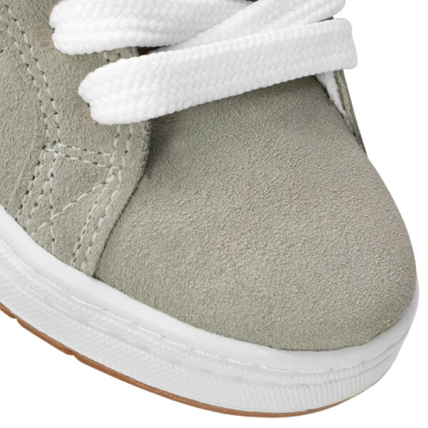 Tenis Qix Combat Suede Cinza Branco - Imagem 3