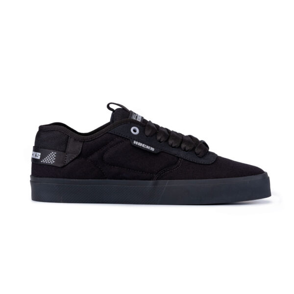 Tênis Hocks Flat Core Preto Reflex original com solado vulcanizado e detalhe refletivo