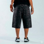 Bermuda Trip Side Baggy Jeans Marmorizada Cruz - Imagem 2