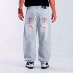 Calça Trip Side Baggy Jeans Azul Claro Cruz Red - Imagem 2