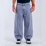 calça trip side baggy jeans azul estonado cruz red streetwear