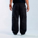 Calça Trip Side Reta Cargo Sarja Preta - Imagem 2