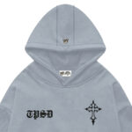 Moletom Trip Side Canguru Cruz Bordado Cinza - Imagem 4