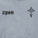 Moletom Trip Side Canguru Cruz Bordado Cinza - Imagem 5