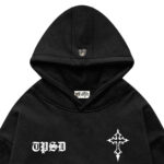 Moletom Trip Side Canguru Cruz Bordado Preto - Imagem 4